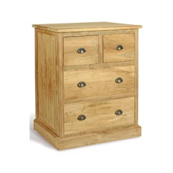 Blue Star - Classic Natural Teak 4 Drawer Chest