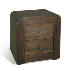 Blue Star - Clifton Walnut 2 Drawer Bedside Table