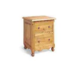 Blue Star - Vintage Pine 2 Drawer Bedside Table