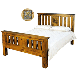 - Vintage Pine Panel Bedstead