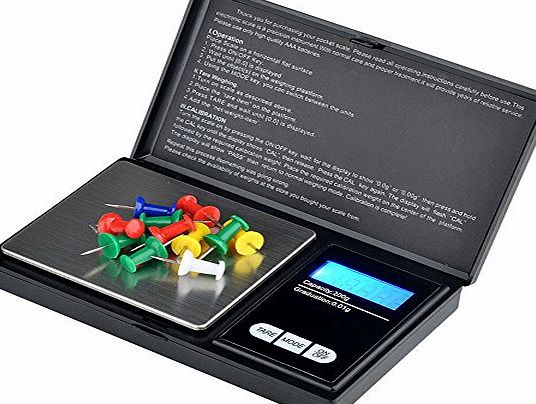 BlueCookies Electronic Elite Pocket Mini Digital Weighing Scale 0.01g Weight 200 Gram Gold