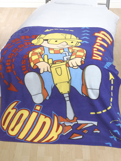 Bob the Builder Drilling Fleece Blanket Printed