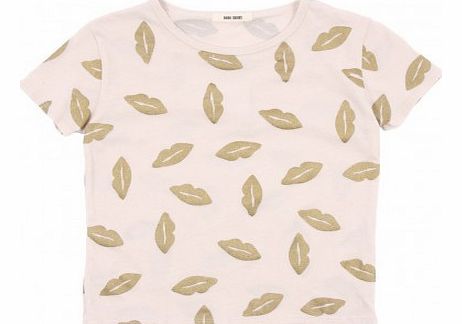 Lips T-shirt Beige pink `10 years