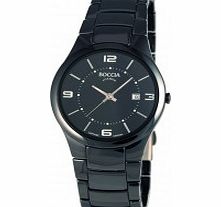 Boccia Ladies Black Ceramic Bracelet Watch