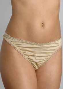 Gold Ruffle hipster thong