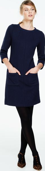 Boden, 1669[^]35146588 Abigail Jacquard Tunic Work Dress Blue Boden,