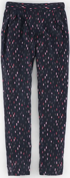 Boden Alexa Trouser Navy Blocks Print Boden, Navy