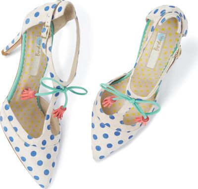 Boden, 1669[^]34884668 Alice High Heels Vanilla China Blue Spot Boden,