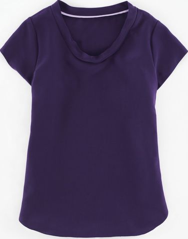 Boden, 1669[^]35050897 Angie Silk Top Deep Purple Boden, Deep Purple