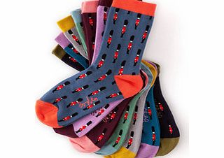 Boden Ankle Socks, Multi Stripe,Soldier Intarsia,Spot
