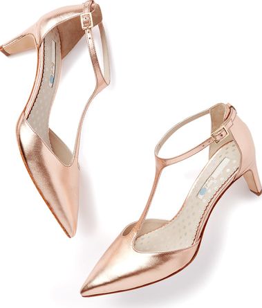 Boden, 1669[^]35043991 Beatrice Mid Heels Rose Gold Metallic Boden,