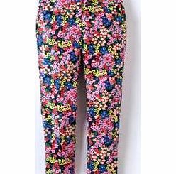 Boden Bistro Crop Trouser, Navy Bloom,Blue,Sunflower