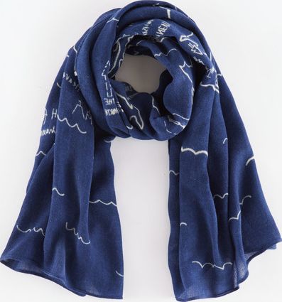 Boden, 1669[^]35118181 Britannia Scarf Navy Map Print Boden, Navy Map