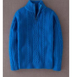 Cable Half Zip, Winter Azure,Fig 33754250