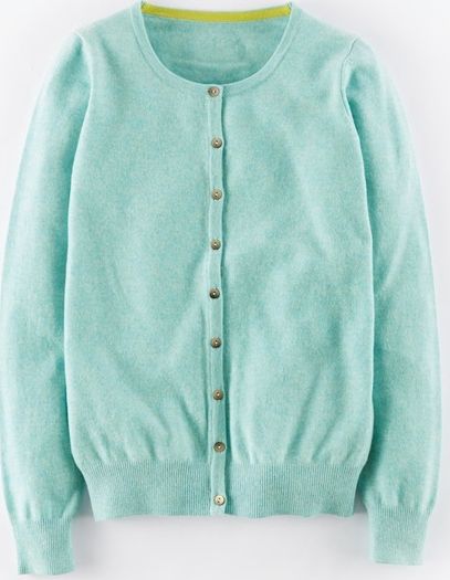 Boden, 1669[^]35115336 Cashmere Crew Neck Cardigan Blue Melange Boden,