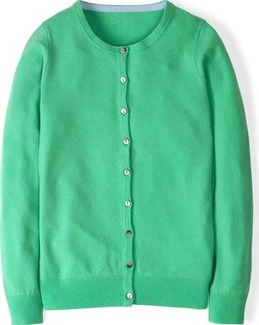 Boden, 1669[^]34695478 Cashmere Crew Neck Cardigan Green Boden, Green