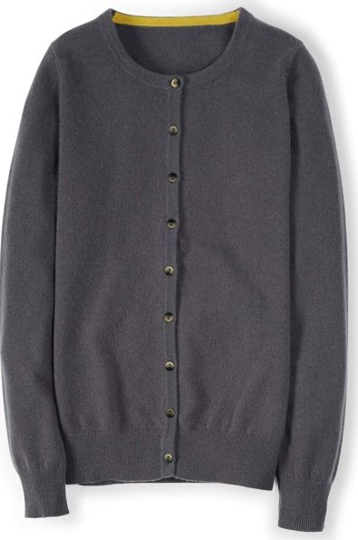 Boden, 1669[^]34696138 Cashmere Crew Neck Cardigan Grey Boden, Grey