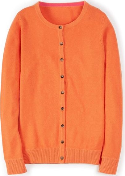 Boden, 1669[^]34695916 Cashmere Crew Neck Cardigan Orange Boden, Orange