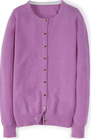 Boden, 1669[^]34695734 Cashmere Crew Neck Cardigan Purple Boden, Purple