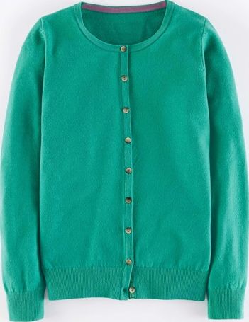 Boden, 1669[^]35189703 Cashmere Crew Neck Cardigan Viridian Boden,