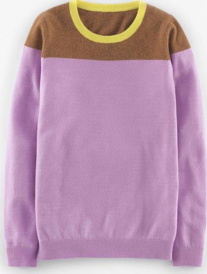 Boden, 1669[^]35068477 Cashmere Crew Neck Jumper Lilac/Dark Caramel