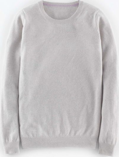 Boden, 1669[^]35068832 Cashmere Crew Neck Jumper Silver Melange Boden,