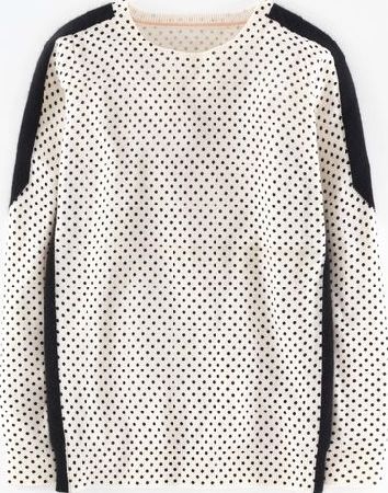 Boden, 1669[^]35197755 Cashmere Crew Spot Jumper Ivory/Black Boden,