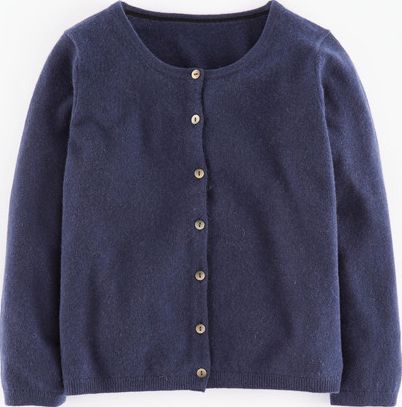 Boden, 1669[^]35262344 Cashmere Crop Rib Hem Cardigan Blue Boden, Blue