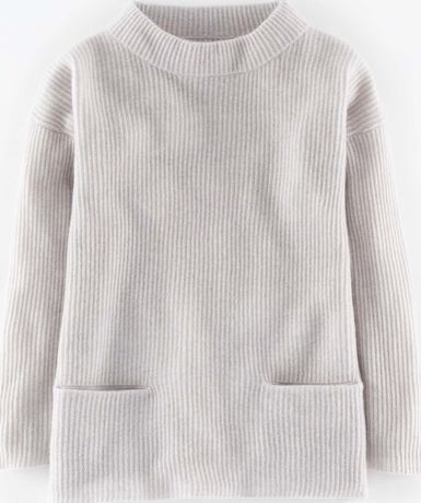 Boden, 1669[^]35198159 Cashmere Lofty Rib Jumper Silver Melange Boden,