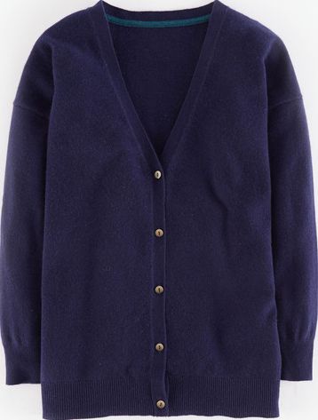 Boden, 1669[^]35221183 Cashmere Relaxed V Cardigan Blue Boden, Blue