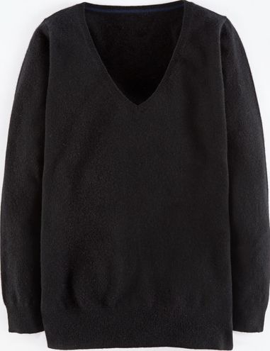 Boden, 1669[^]35055136 Cashmere Relaxed V-neck Black Boden, Black