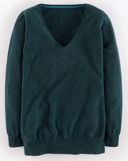 Boden, 1669[^]35055078 Cashmere Relaxed V-neck Green Boden, Green