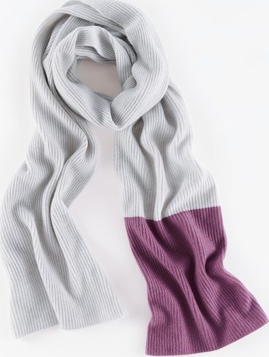 Boden, 1669[^]35169077 Cashmere Scarf Silver Melange/Sweet Pea Boden,