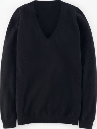 Boden, 1669[^]34720581 Cashmere V-neck Jumper Black Boden, Black 34720581