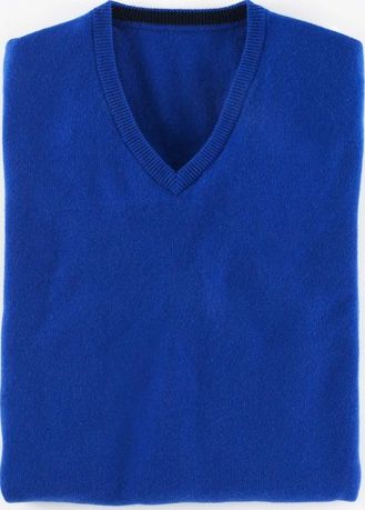 Boden, 1669[^]35040039 Cashmere V-Neck Jumper Blue Boden, Blue 35040039