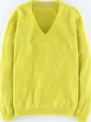 Boden, 1669[^]35066661 Cashmere V-neck Jumper Yellow Boden, Yellow