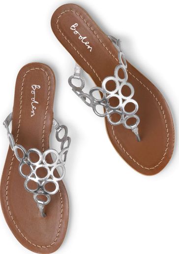 Boden, 1669[^]34739193 Circle Flip Flop Silver Mirror Metallic Boden,