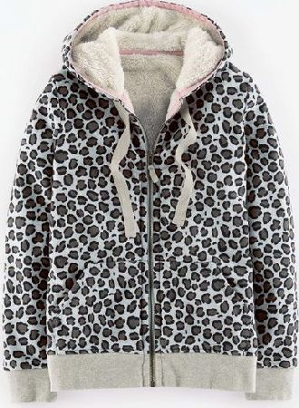 Boden, 1669[^]35164912 Cosy Hoody Grey Marl Animal Print Boden, Grey