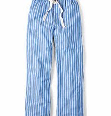 Boden Cotton Poplin Pull-ons, Blue Stripe,Ecru