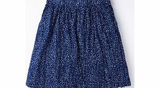 Boden Crinkle Holiday Skirt, Navy Square Spot,Saffron