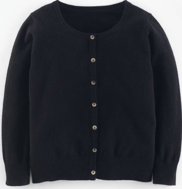 Boden, 1669[^]34697359 Cropped Cashmere Cardigan Black Boden, Black