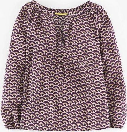 Boden, 1669[^]35182757 Dolly Top Purple Deco Fans Boden, Purple Deco