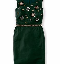 Embellished Floral Dress, Black,Green,Blue