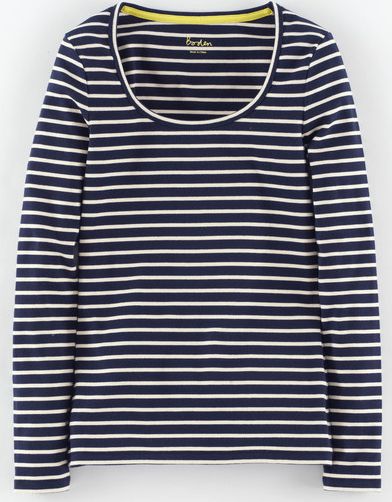 Boden, 1669[^]34841536 Essential Scoop Neck Tee Navy Boden, Navy 34841536