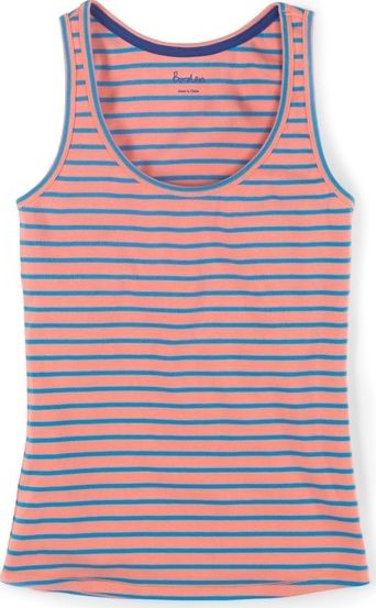 Boden, 1669[^]34678532 Essential Vest Peach/ Bright Cyan Stripe Boden,