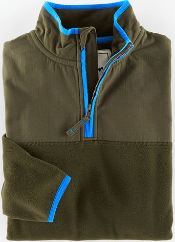 Boden, 1669[^]34940528 Fleece Half Zip Green Boden, Green 34940528