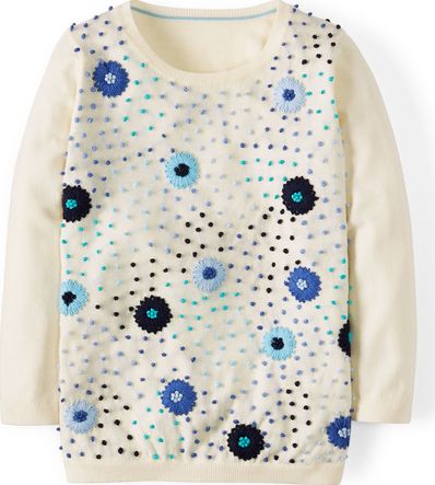 Boden, 1669[^]34730036 Flowers and Knots Jumper Blue Boden, Blue 34730036