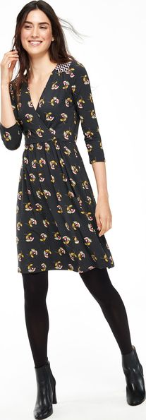 Boden, 1669[^]35143924 Glenda Party Dress Raven Thirties Floral Boden,