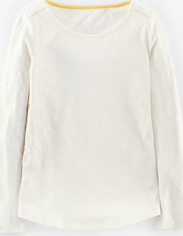 Boden, 1669[^]35016302 Glitter Long Sleeve Top Ivory Boden, Ivory