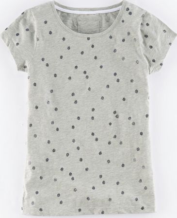 Boden, 1669[^]35013077 Glitter Spot Tee Grey Marl Wobbly Spot Boden,